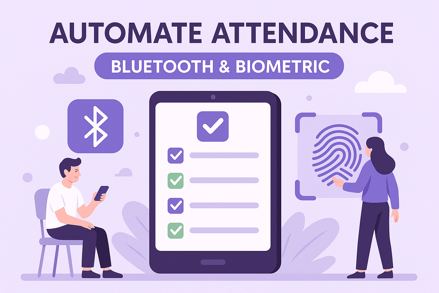 Automate attendance with Bluetooth & biometric